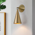 4.72 in. 1-Light Retro Bronze Wall Sconce Interior Vanity Light with Metal Cone Shade for Bathroom, Entryway