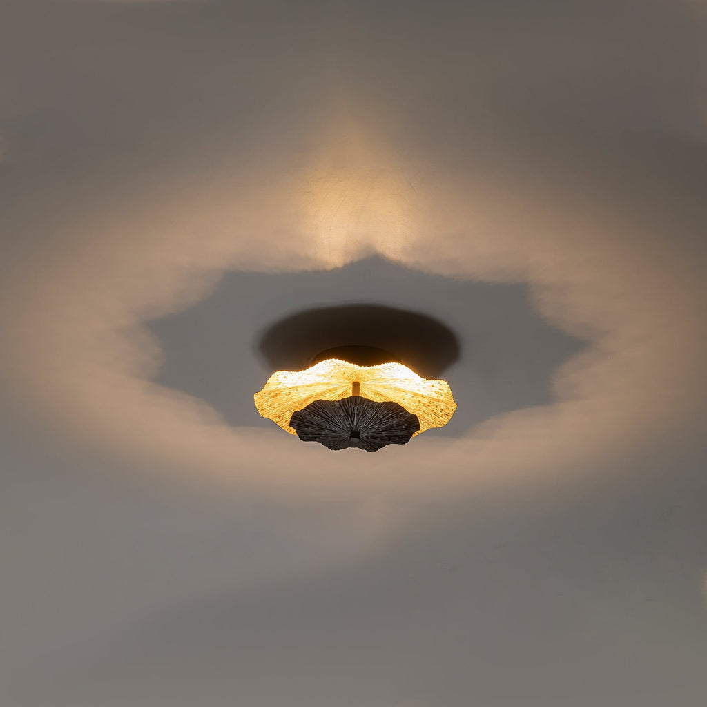 11.41 in. 13-Watt Matte Black and Gold Foil Round Dimmable Integrated LED Wall Sconce for Corridor