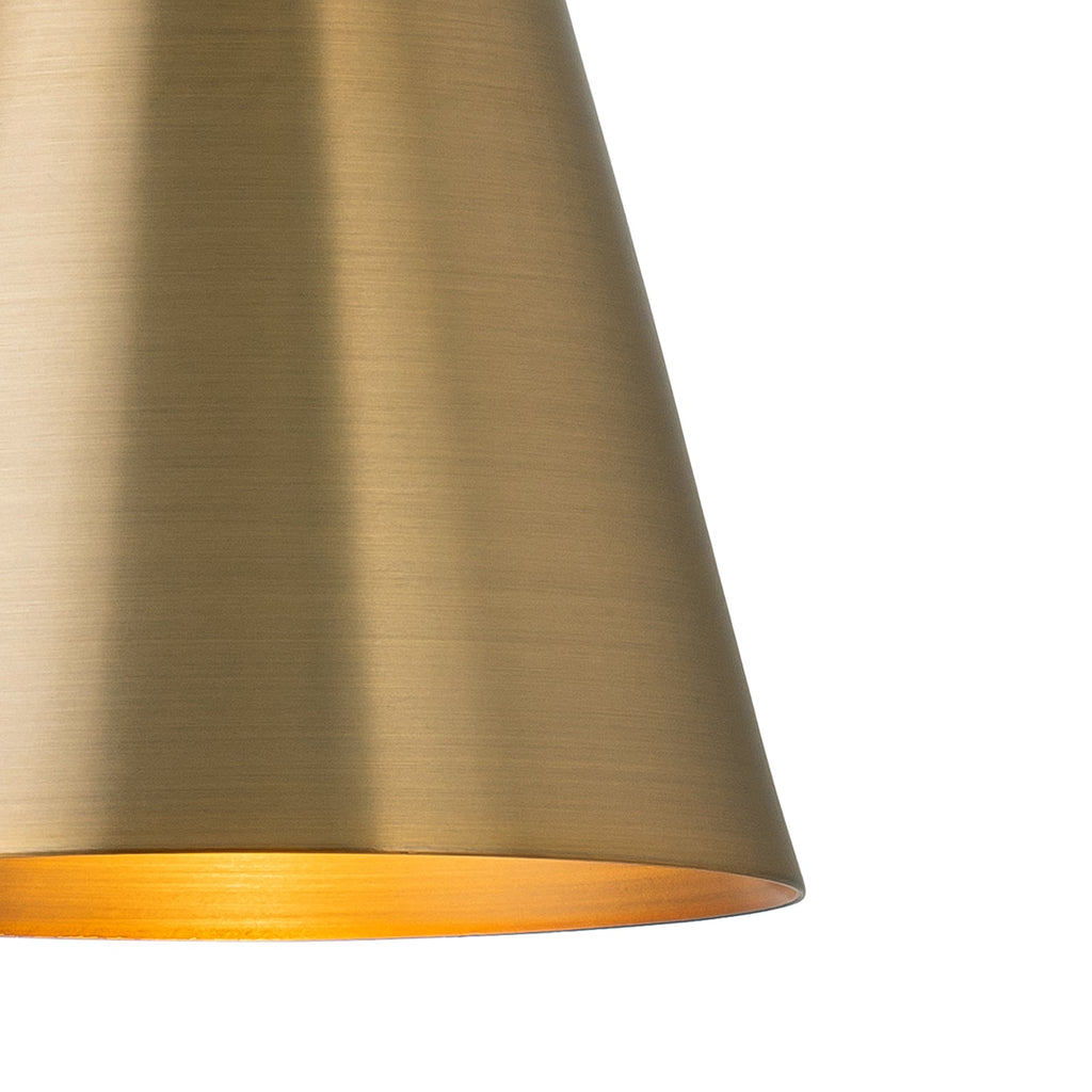 4.72 in. 1-Light Retro Bronze Wall Sconce Interior Vanity Light with Metal Cone Shade for Bathroom, Entryway