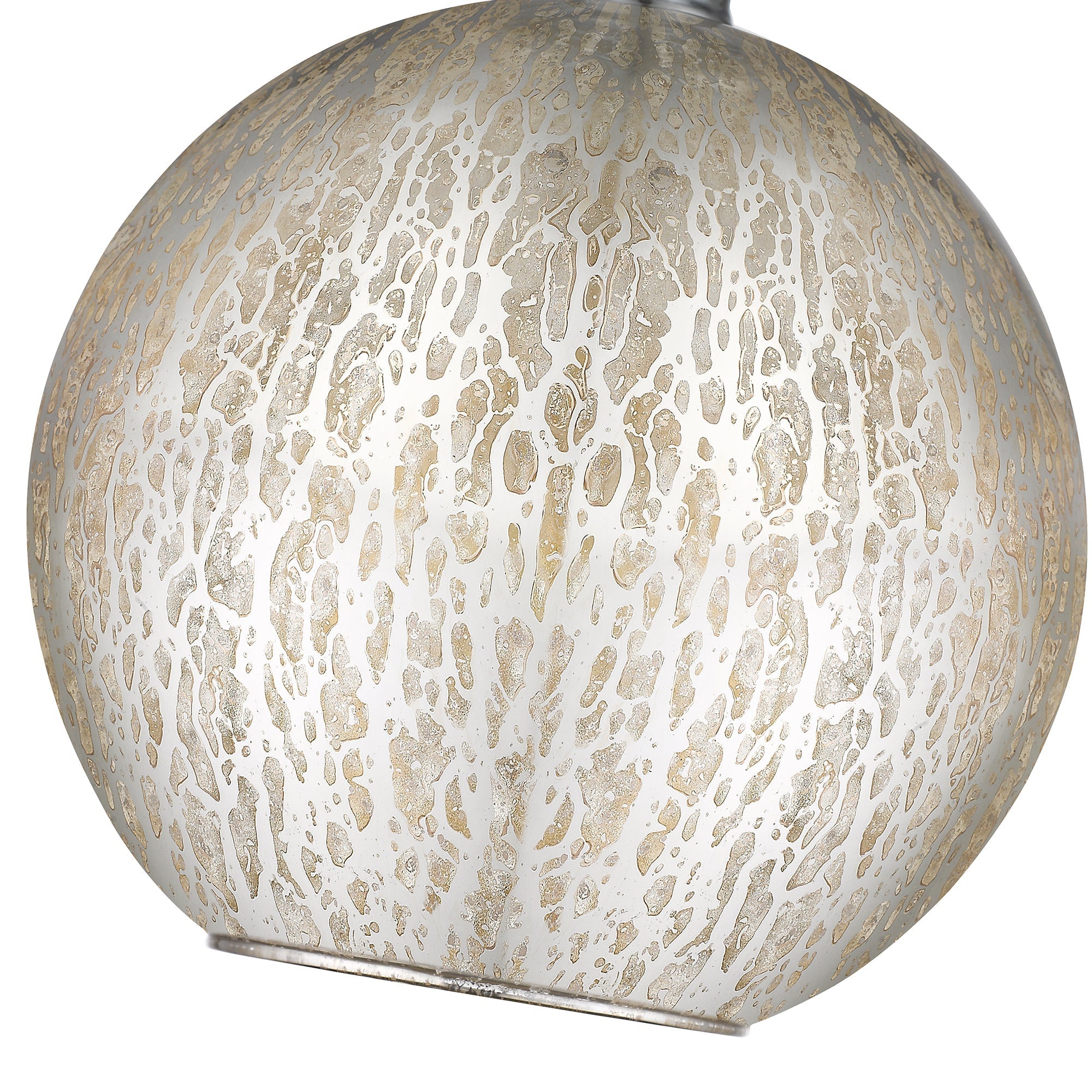 10 in. 1-Light Mini Chrome Transitional Round Flush Mount Ceiling Light with Globe Crackle Glass Shade for Hallway